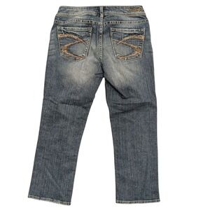 Silver‎ Jeans Capris 26 Aiko Capri Faded Wash Denim Cropped Capris